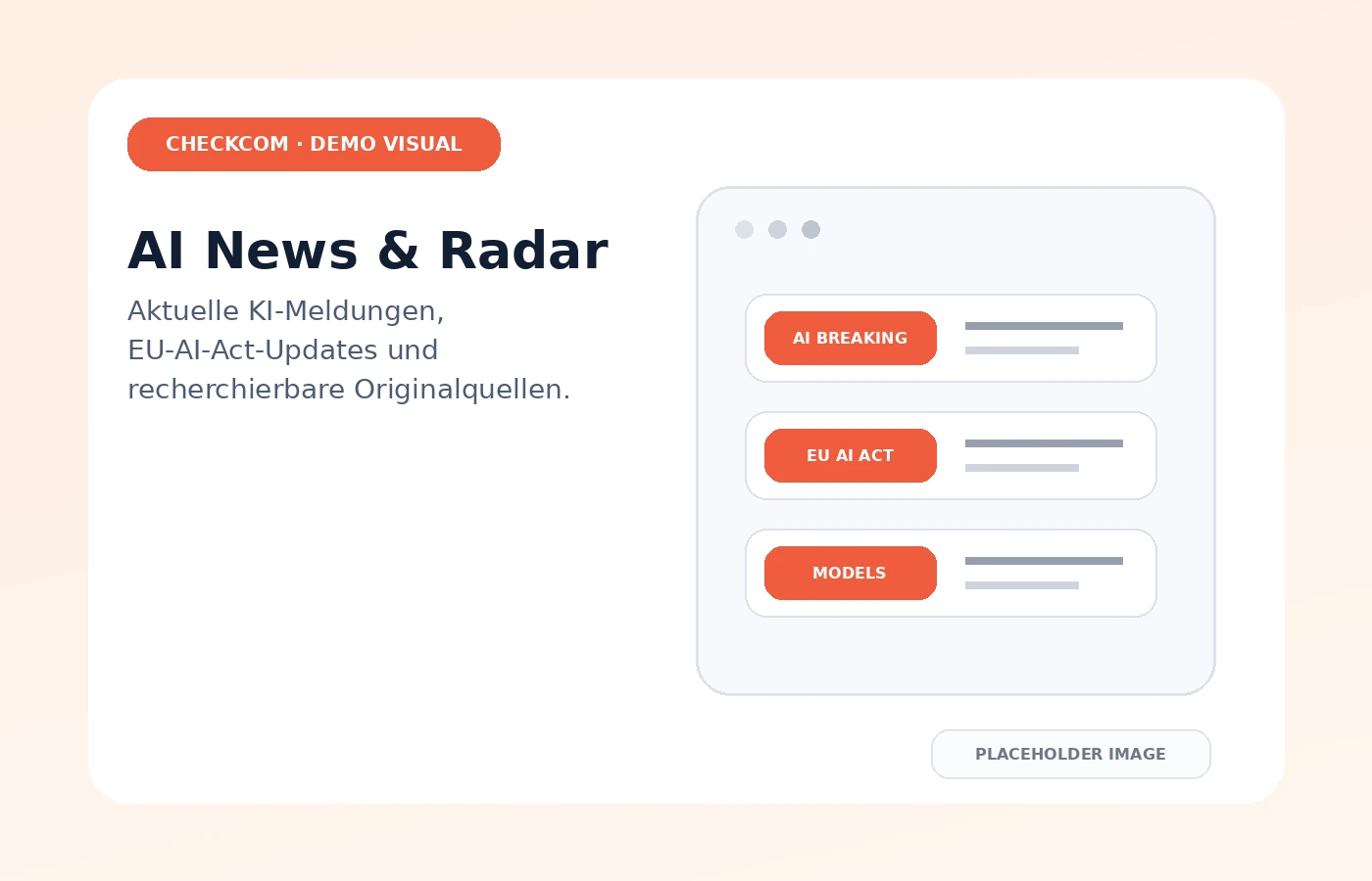 Platzhaltergrafik für CheckCom KI News und Radar