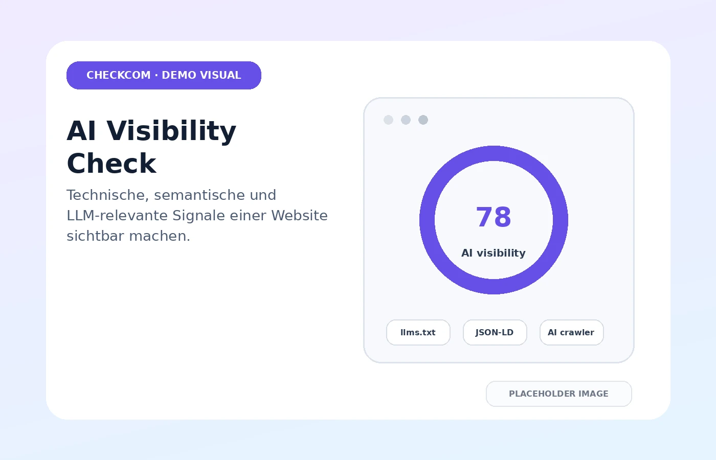 Platzhaltergrafik für den CheckCom AI Visibility Check